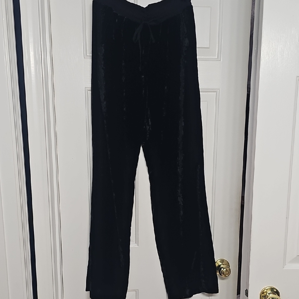 CAbi Black Velvet Pants